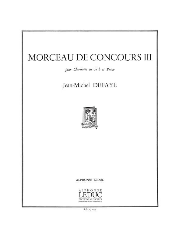 Jean-Michel Defaye - Morceau De Concours 3
