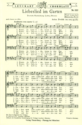 Antonín Dvořák - Fünf Lieder op. 27/3