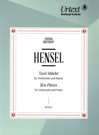 Dos piezas para violonchelo y piano Hensel Partituras
