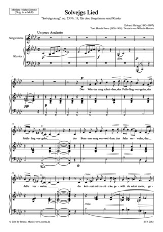 Edvard Grieg - Solvejgs Lied