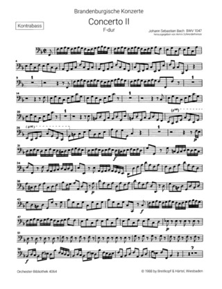 Johann Sebastian Bach: Brandenburgisches Konzert Nr. 2 F-Dur BWV 1047