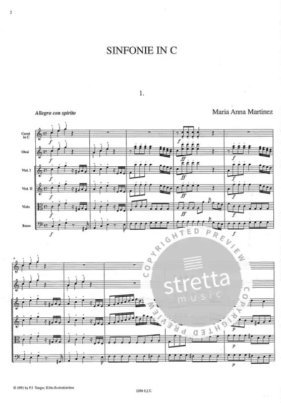 Marianna von Martines - Sinfonie in C-Dur