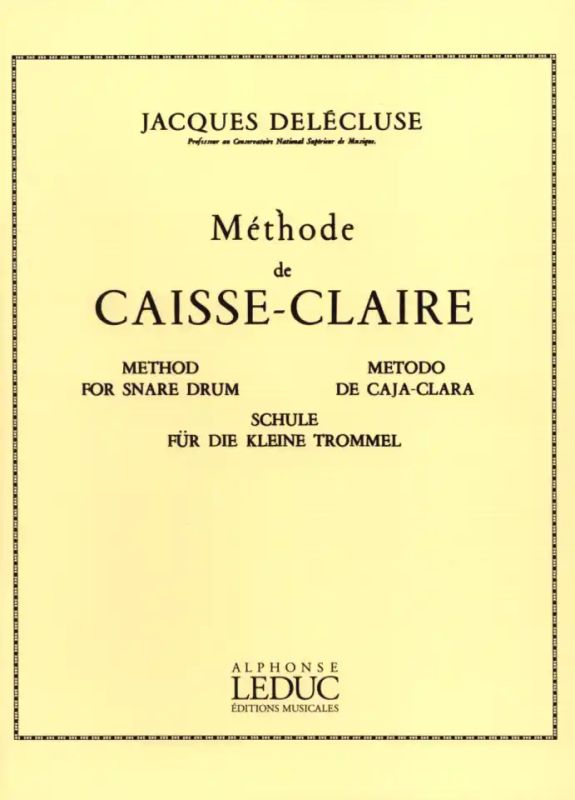 Jacques Delécluse - Méthode de Caisse Claire