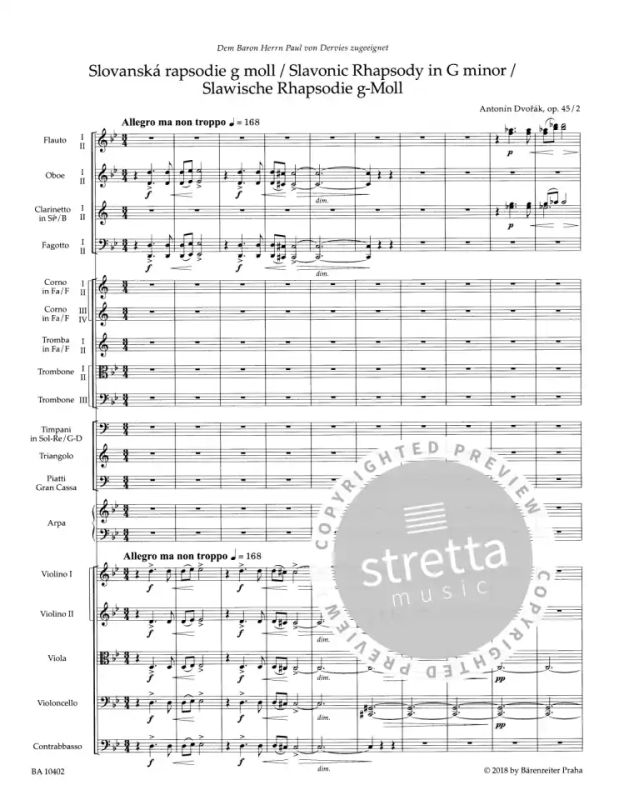 Antonín Dvořák - Slawische Rhapsodie g-Moll op. 45/2 (1)