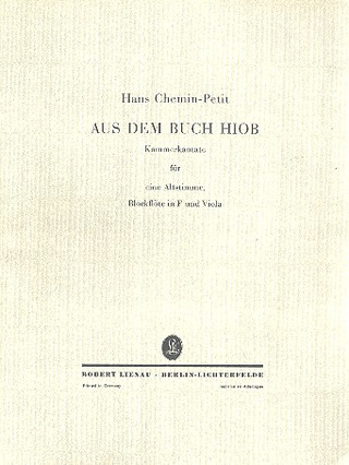 Hans Chemin-Petit: Aus dem Buch Hiob