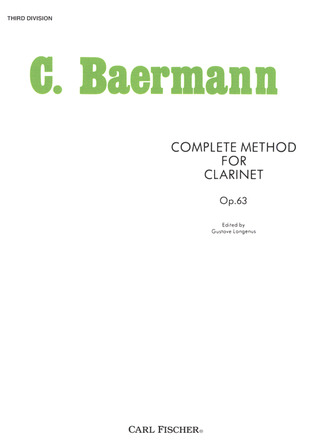 Carl Baermann - Complete Method for Clarinet op. 63