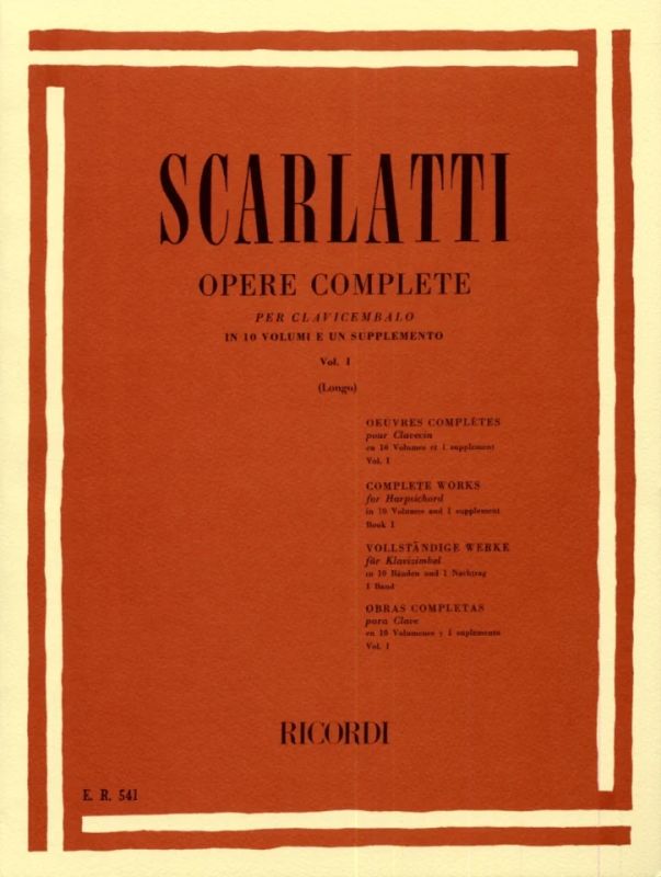 Domenico Scarlatti - Opere Complete Per Clav. Vol. 1