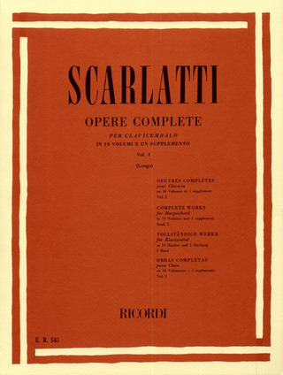 Domenico Scarlatti: Opere Complete Per Clav. Vol. 1
