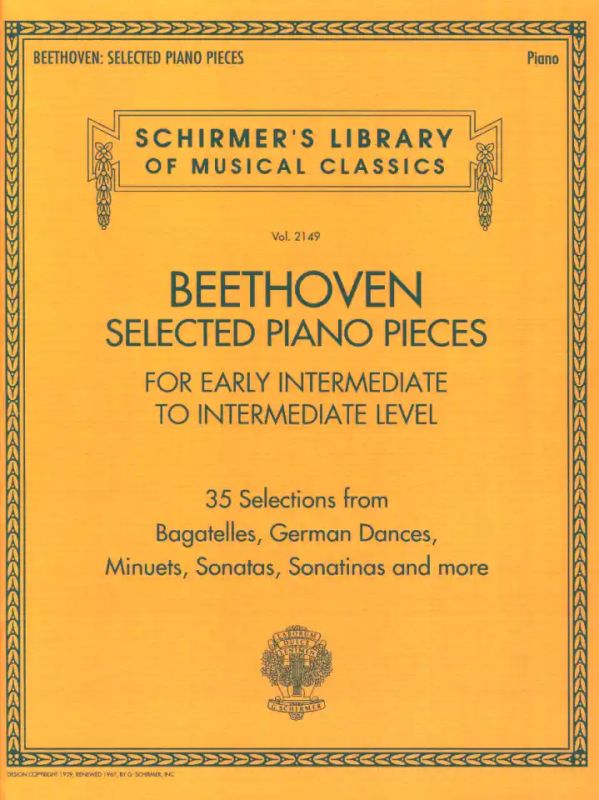 Ludwig van Beethoven - Selected Piano Pieces – Early Intermediate To Intermediate