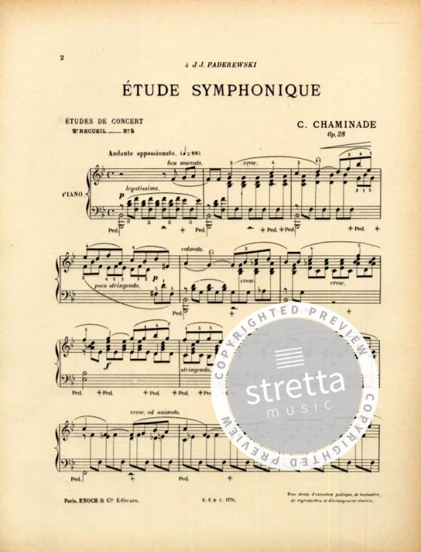 Cécile Chaminade - Etude Symphonique Pour Le Piano Op.28