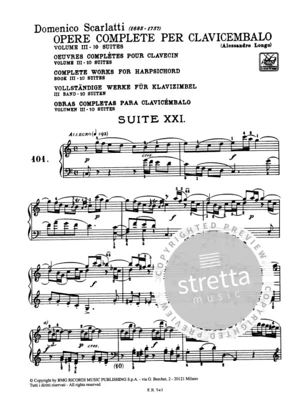 Domenico Scarlatti - Opere Complete Per Clav. Vol. 3 (1)