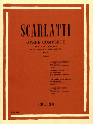 Domenico Scarlatti: Opere Complete Per Clav. Vol. 3