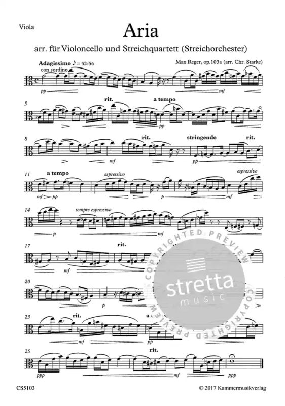 Max Reger - Aria C-Dur op. 103a (3)
