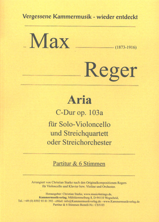 Max Reger - Aria C-Dur op. 103a