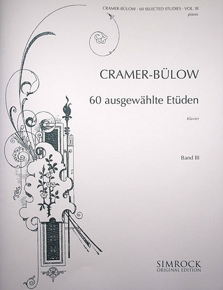 Johann Baptist Cramer - 60 ausgewählte Etüden Band 3