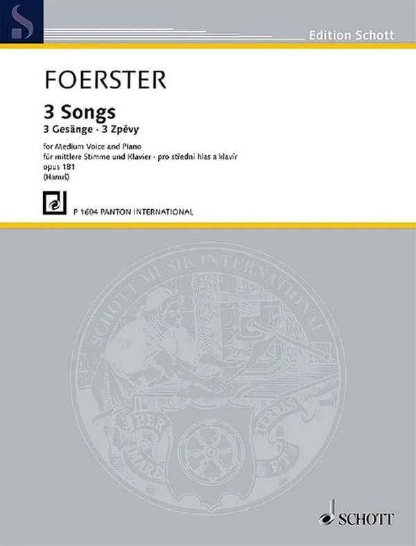 Josef Bohuslav Foerster - 3 Gesänge op. 181