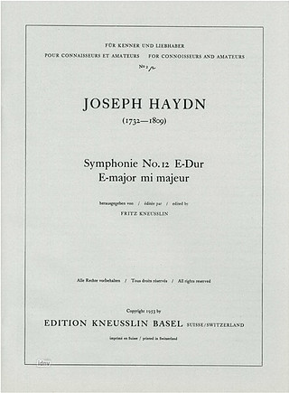 Joseph Haydn - Sinfonie Nr. 12 E-Dur Hob I:12