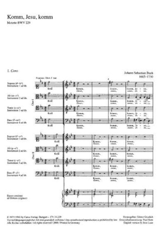Johann Sebastian Bach - Komm, Jesu, komm g-Moll BWV 229