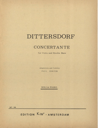 Carl Ditters von Dittersdorf - Symphonie Concertante D-Dur