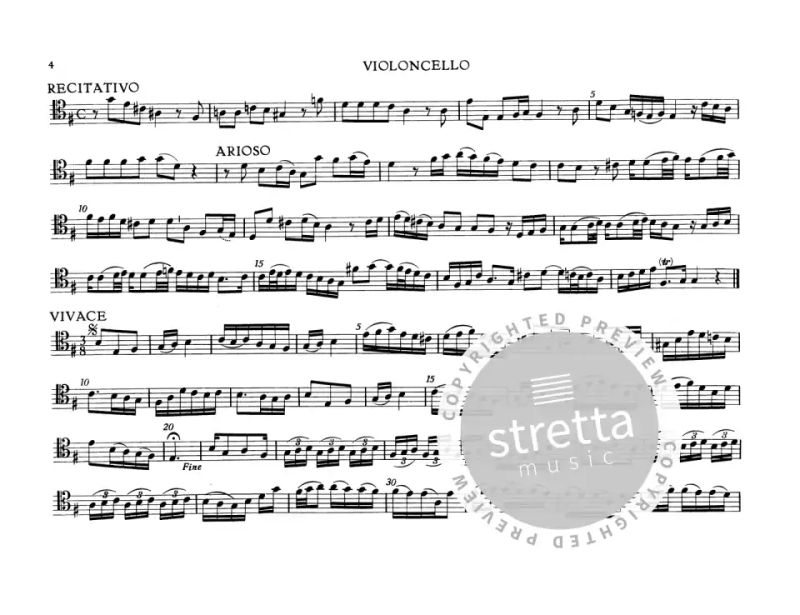 Georg Philipp Telemann: Sonate für Viola da gamba und Basso continuo e-Moll (6)