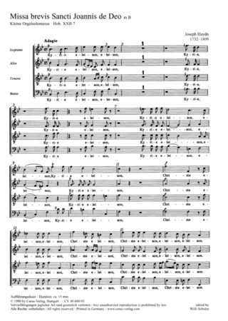 Joseph Haydn - Missa brevis Sancti Joannis de Deo Hob. XXII:7