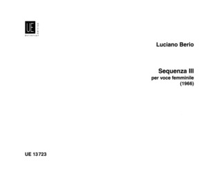 Luciano Berio - Sequenza III