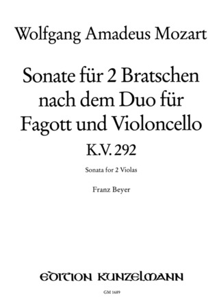 Wolfgang Amadeus Mozart - Sonate für 2 Violen