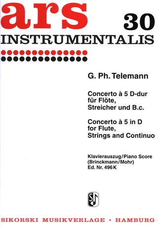 Georg Philipp Telemann - Concerto à 5 für Flöte, Streicher und B.c. D-Dur TWV 51:D1