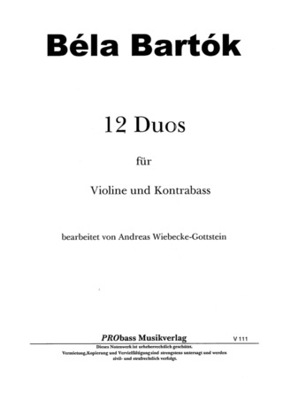 Béla Bartók - 12 Duos