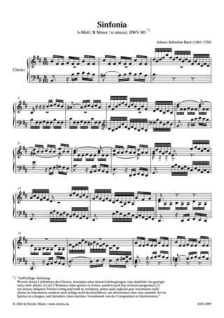Johann Sebastian Bach - Sinfonia h-Moll