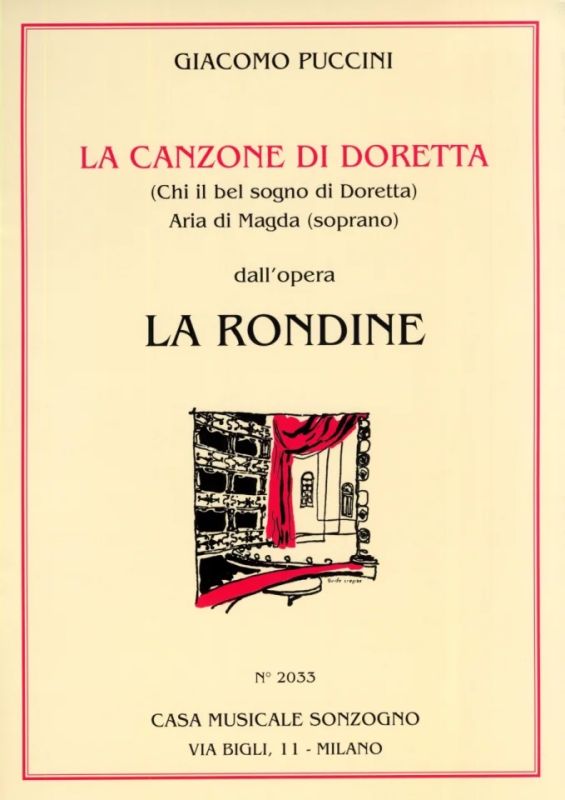 Giacomo Puccini - Rondine: Canzone Di Doretta (S)