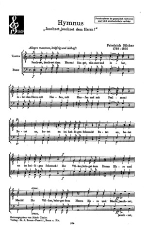 Friedrich Silcher - Hymnus Jauchzet Jauchzet Dem Herrn