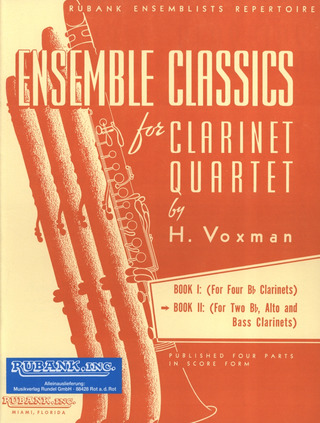 Ensemble Classics for Clarinet Quartet 2