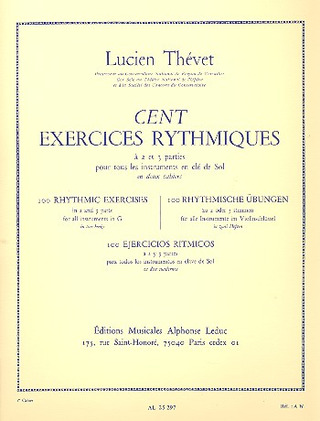 Lucien Thévet - 100 Exercices rythmiques Vol.1 à 2 Parties