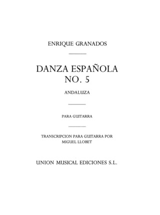 Enrique Granados - Danza Espanola No. 5 Andaluza