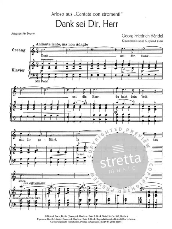 Dank sei Dir, Herr von Georg Friedrich Händel | im Stretta Noten Shop