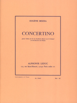 Eugène Bozza: Concertino (Tuba Et Orchestre