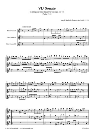 Joseph Bodin de Boismortier - Triosonate Nr. 6