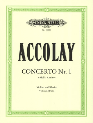Jean-Baptiste Accolay - Concerto für Violine und Klavier Nr. 1 a-Moll (1868)