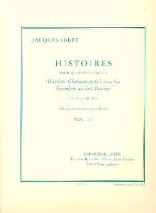 Jacques Ibert - Ballon Ibert Histoires v.3 7e Woodwind Quartet