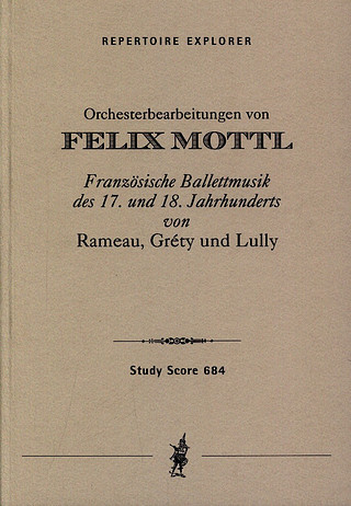Jean-Philippe Rameauet al. - Ballettmusik des 17. und 18. Jahrhunderts für Orchester bearbeitet