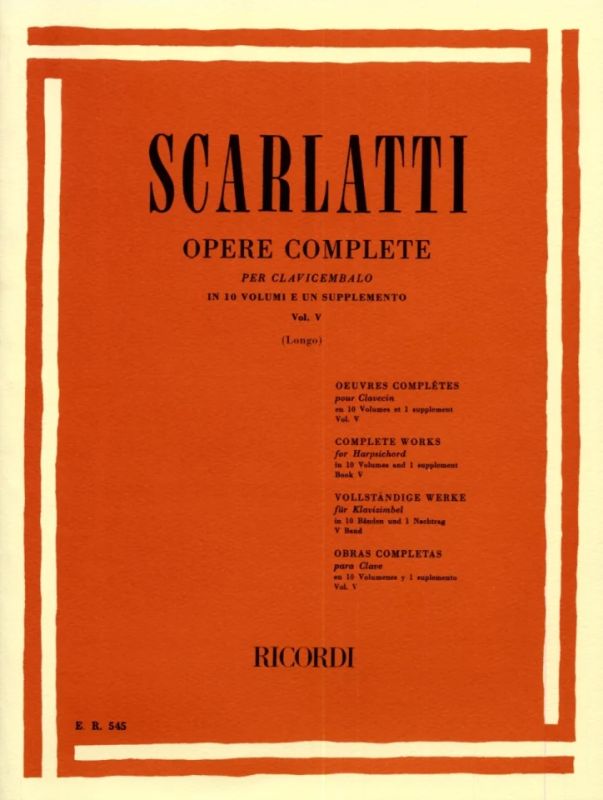 Domenico Scarlatti - Opere Complete Per Clav. Vol. 5
