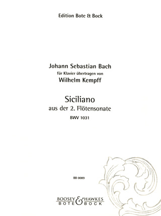 Johann Sebastian Bach - Siciliano Es-Dur BWV 1031