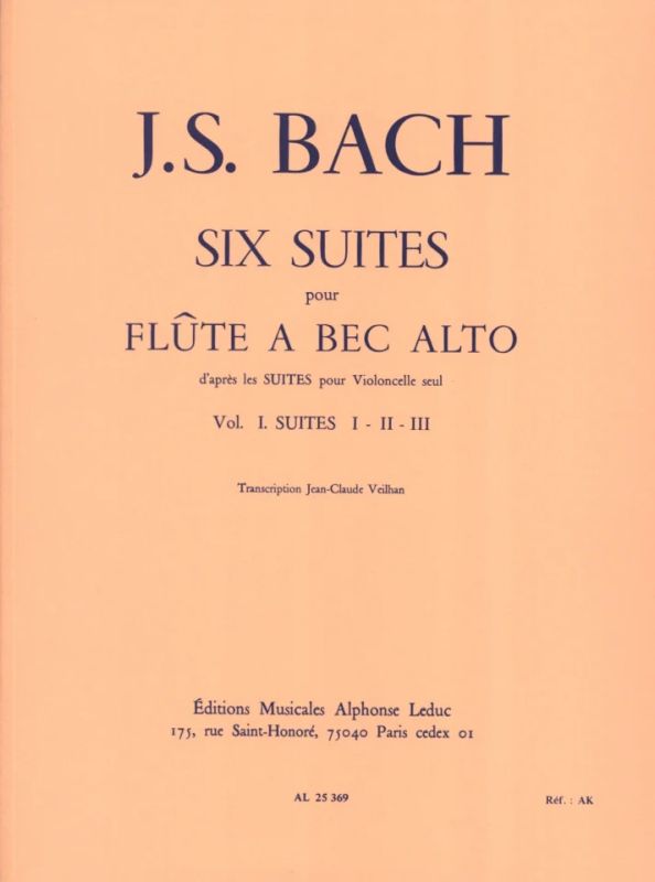 Johann Sebastian Bach - 6 Suites Vol.1 No.1-3