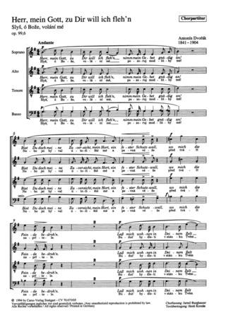 Antonín Dvořák - Herr, mein Gott, zu Dir will ich flehn / Slys, o Boze, volani me G-Dur op. 99, 6