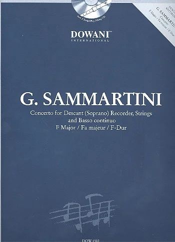 Giuseppe Sammartini - Concerto for Descant Recorder, Strings and Basso continuo in F major