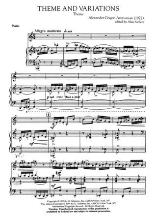 Alexander Arutjunjan - Thema und Variationen für Trompete und Orchester