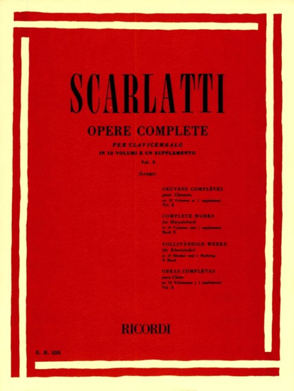 Domenico Scarlatti - Opere Complete Per Clav. Vol. 10