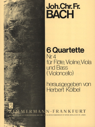 Johann Christoph Friedrich Bach - 6 Quartets No. 4 A major
