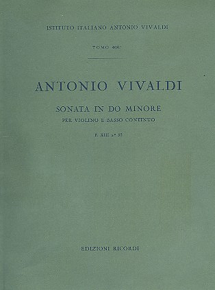 Antonio Vivaldi - Sonata per violino e BC in Do Min Rv 8